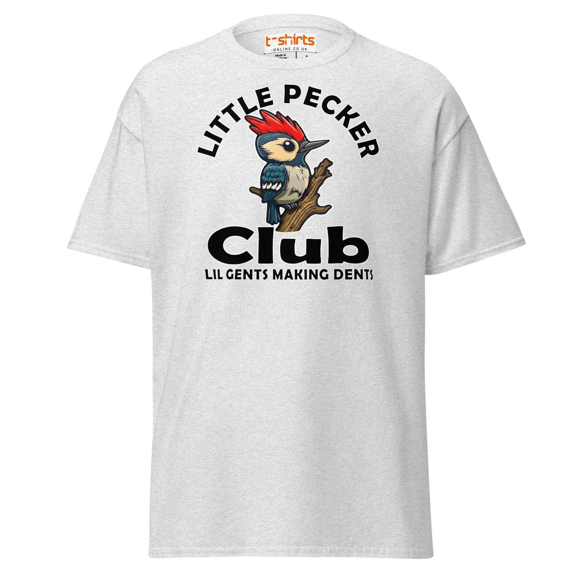 Little Pecker Club T-Shirt - Funny Chicken Adult Humor - Ash - T-Shirts Online