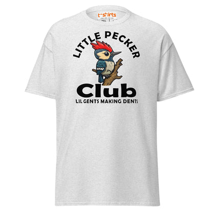 Little Pecker Club T-Shirt - Funny Chicken Adult Humor - Ash - T-Shirts Online
