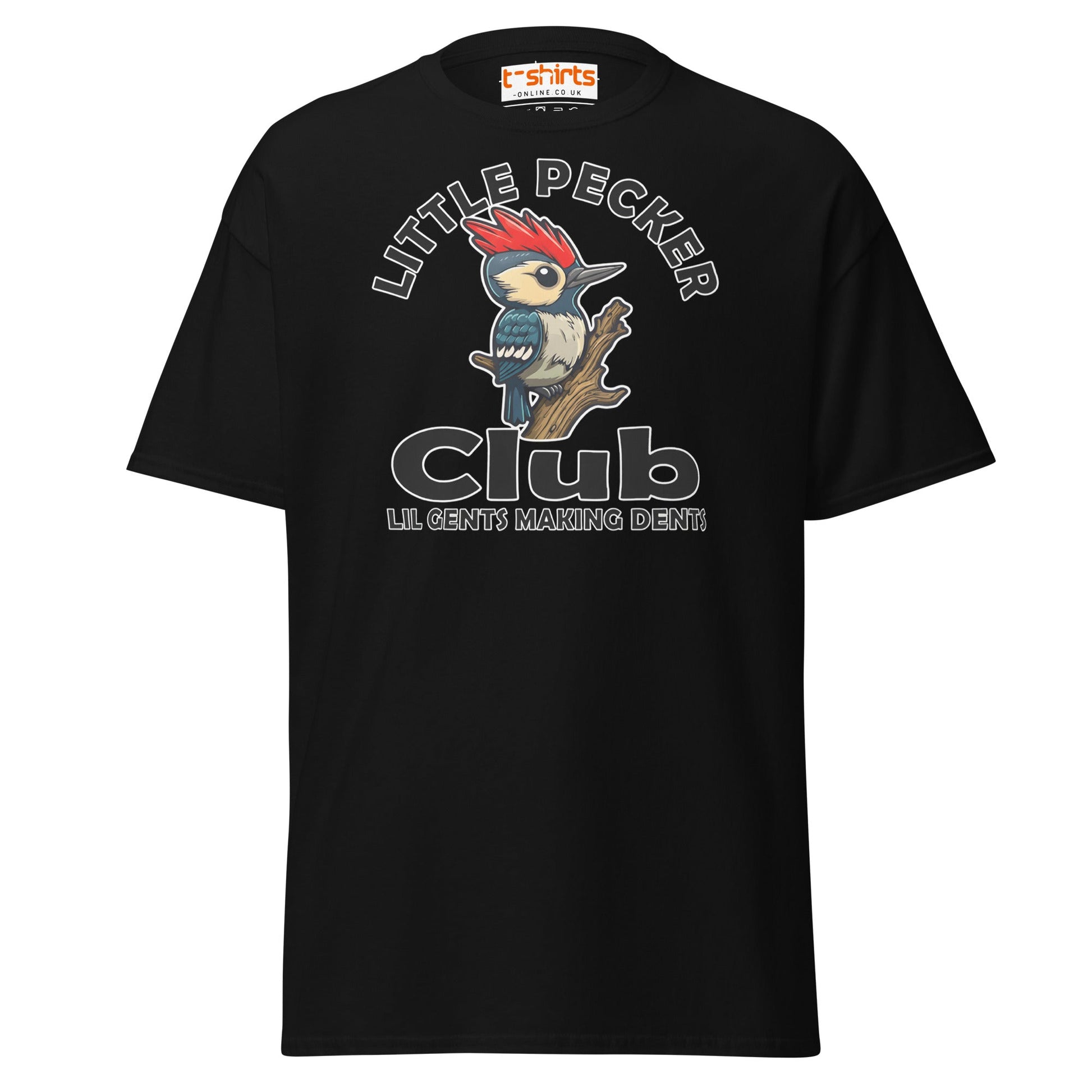 Little Pecker Club T-Shirt - Funny Chicken Adult Humor - Black - T-Shirts Online