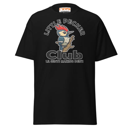 Little Pecker Club T-Shirt - Funny Chicken Adult Humor - Black - T-Shirts Online