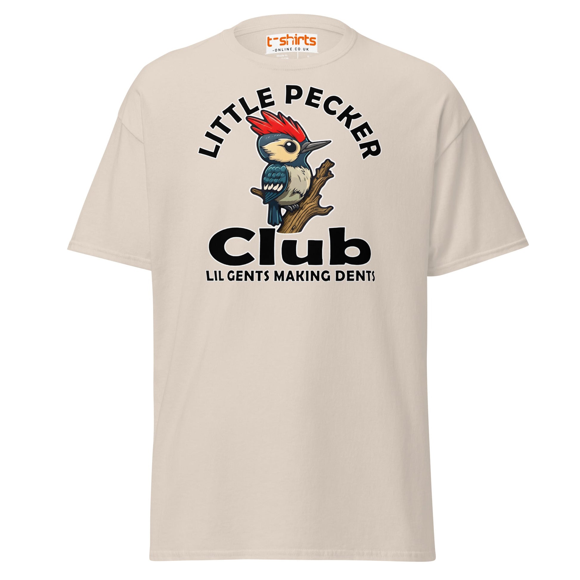 Little Pecker Club T-Shirt - Funny Chicken Adult Humor - Natural - T-Shirts Online