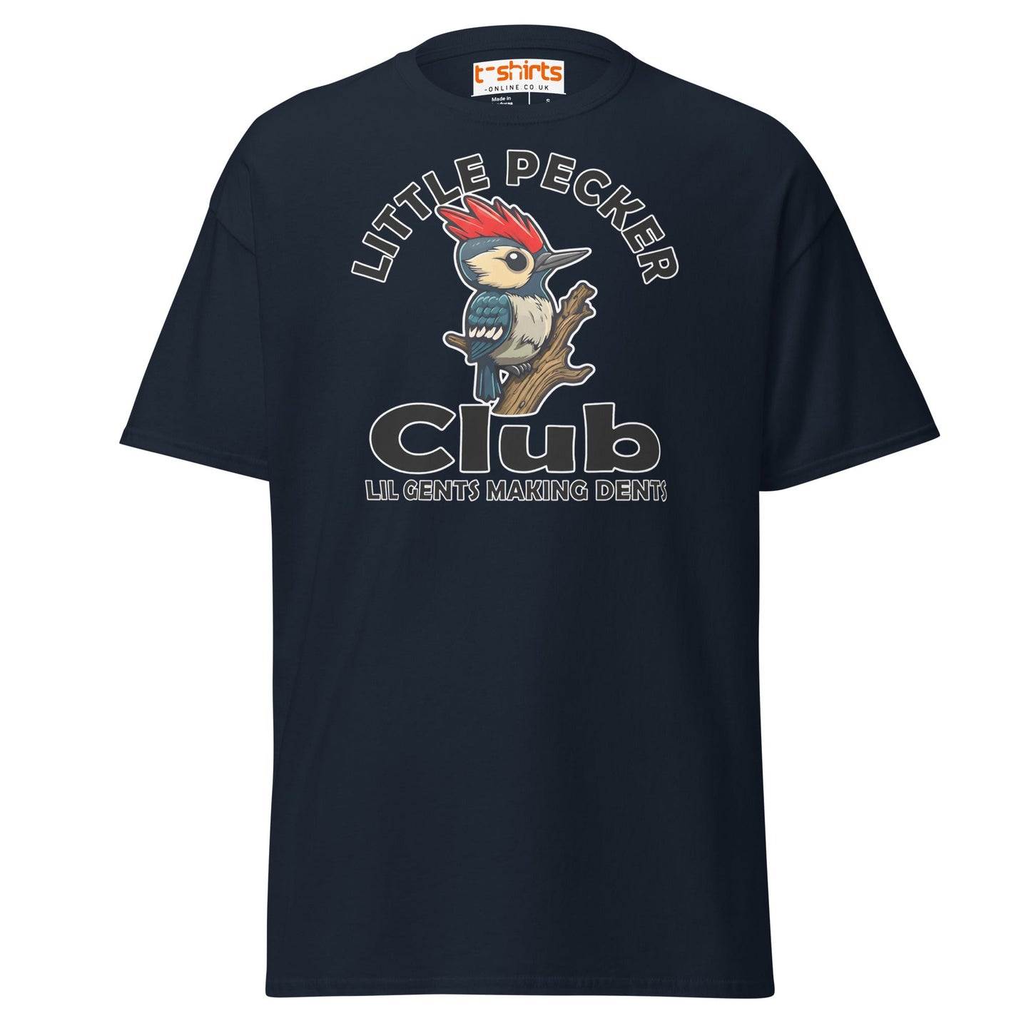 Little Pecker Club T-Shirt - Funny Chicken Adult Humor - Navy - T-Shirts Online