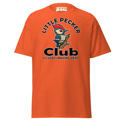 Little Pecker Club T-Shirt - Funny Chicken Adult Humor - Orange - T-Shirts Online