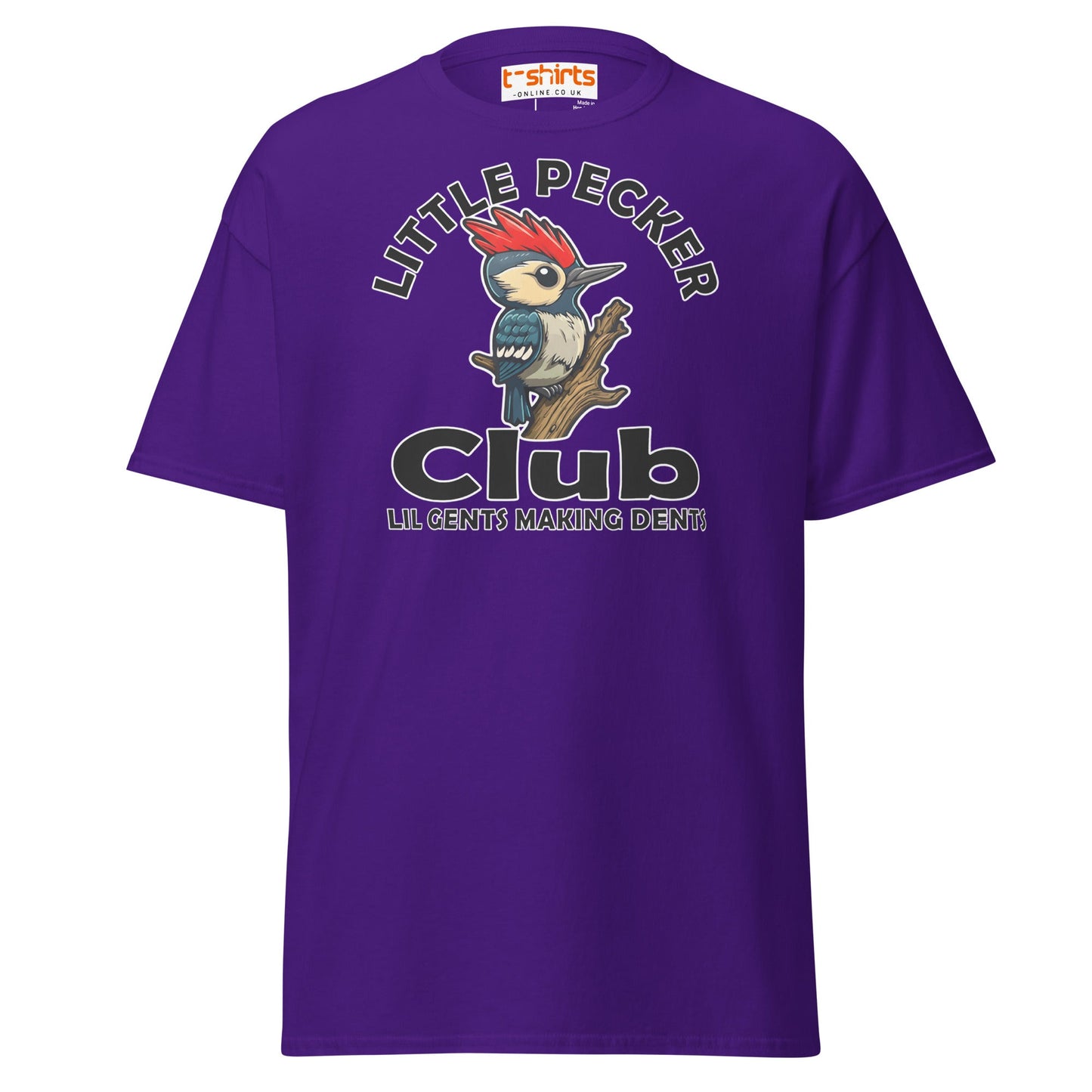 Little Pecker Club T-Shirt - Funny Chicken Adult Humor - Purple - T-Shirts Online