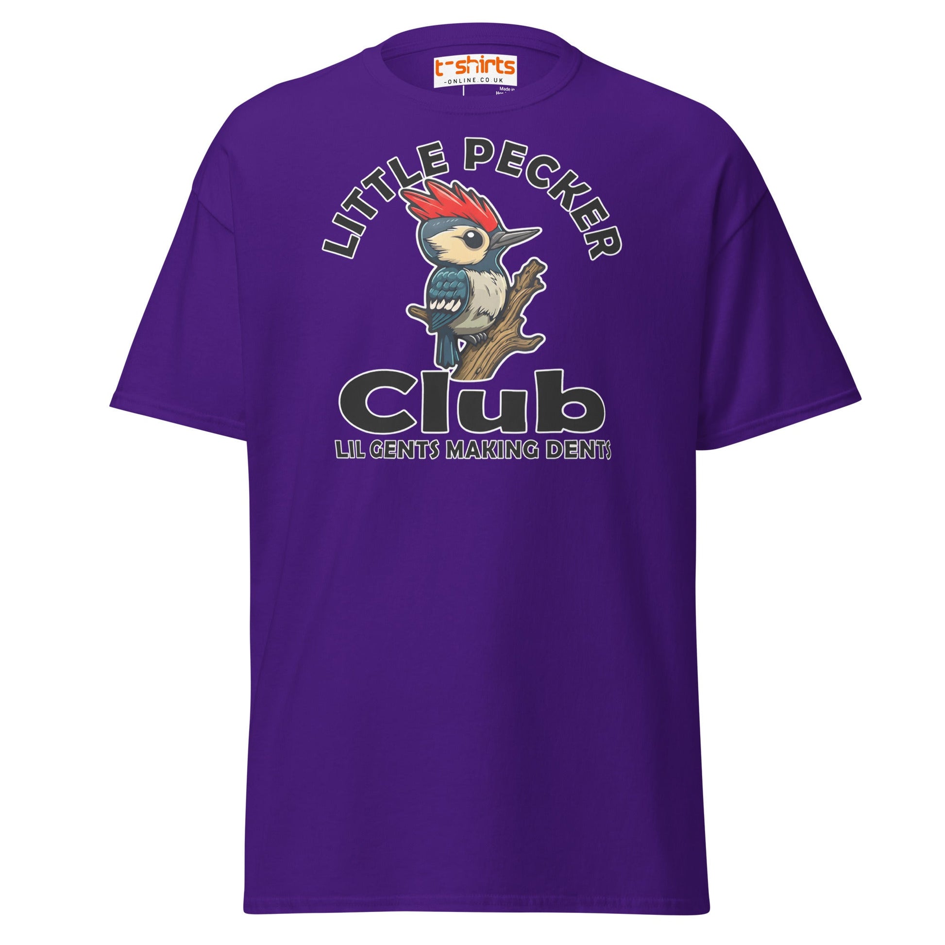 Little Pecker Club T-Shirt - Funny Chicken Adult Humor - Purple - T-Shirts Online