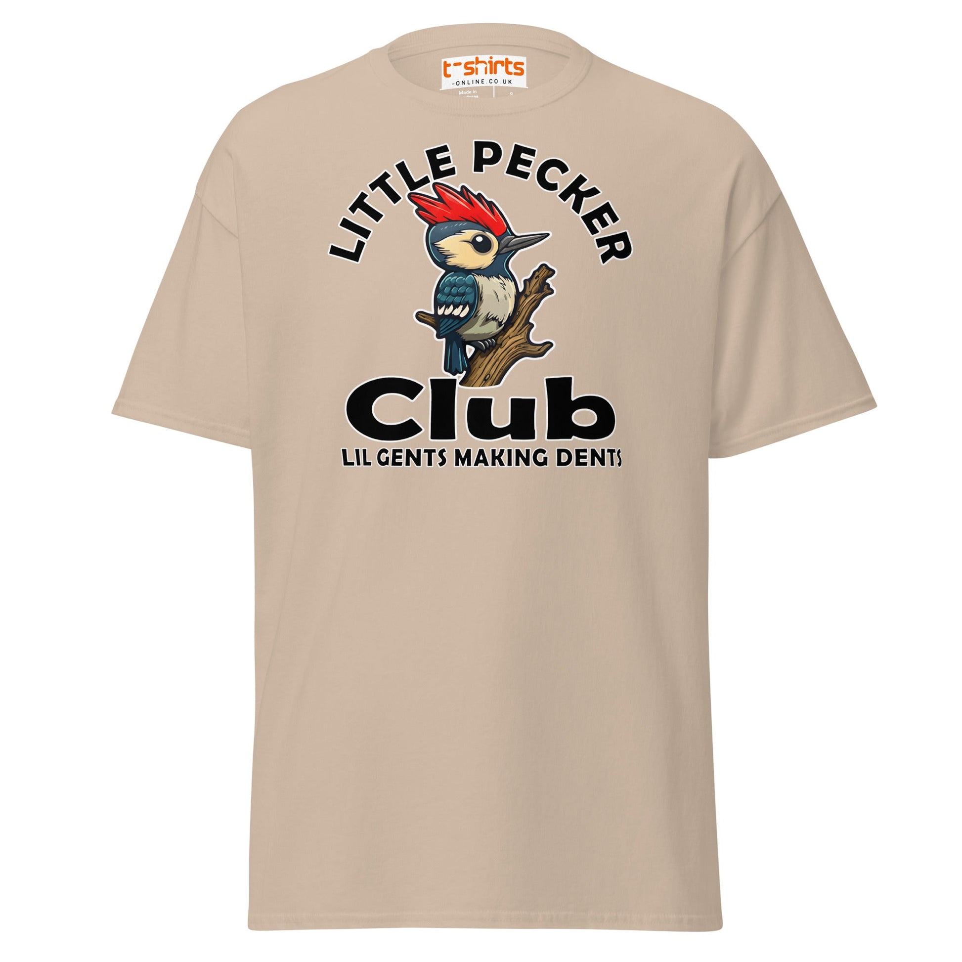 Little Pecker Club T-Shirt - Funny Chicken Adult Humor - Sand - T-Shirts Online
