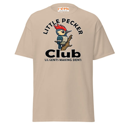 Little Pecker Club T-Shirt - Funny Chicken Adult Humor - Sand - T-Shirts Online