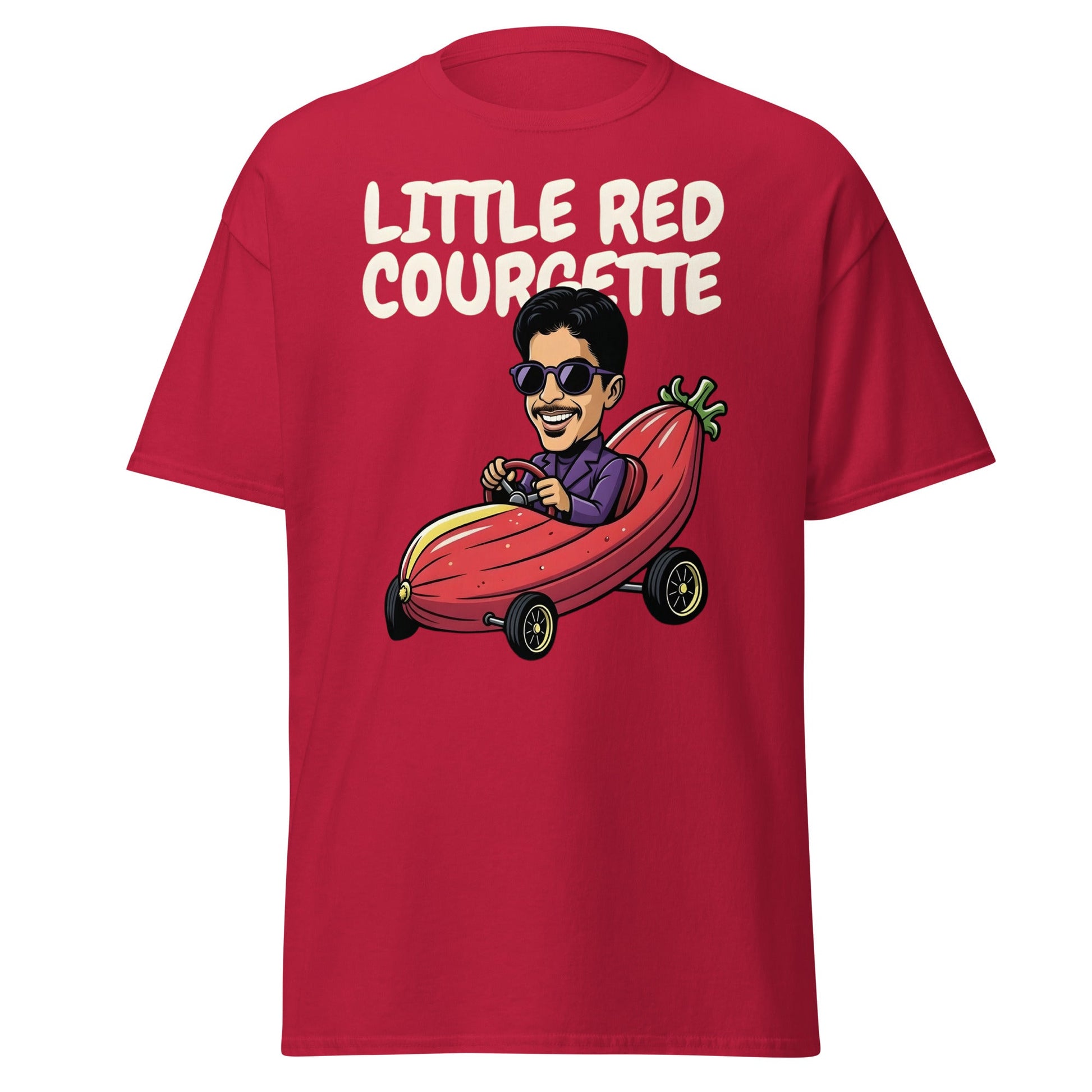 Little Red Courgette T-Shirt | Prince Parody Funny Tee - Cardinal - T-Shirts Online