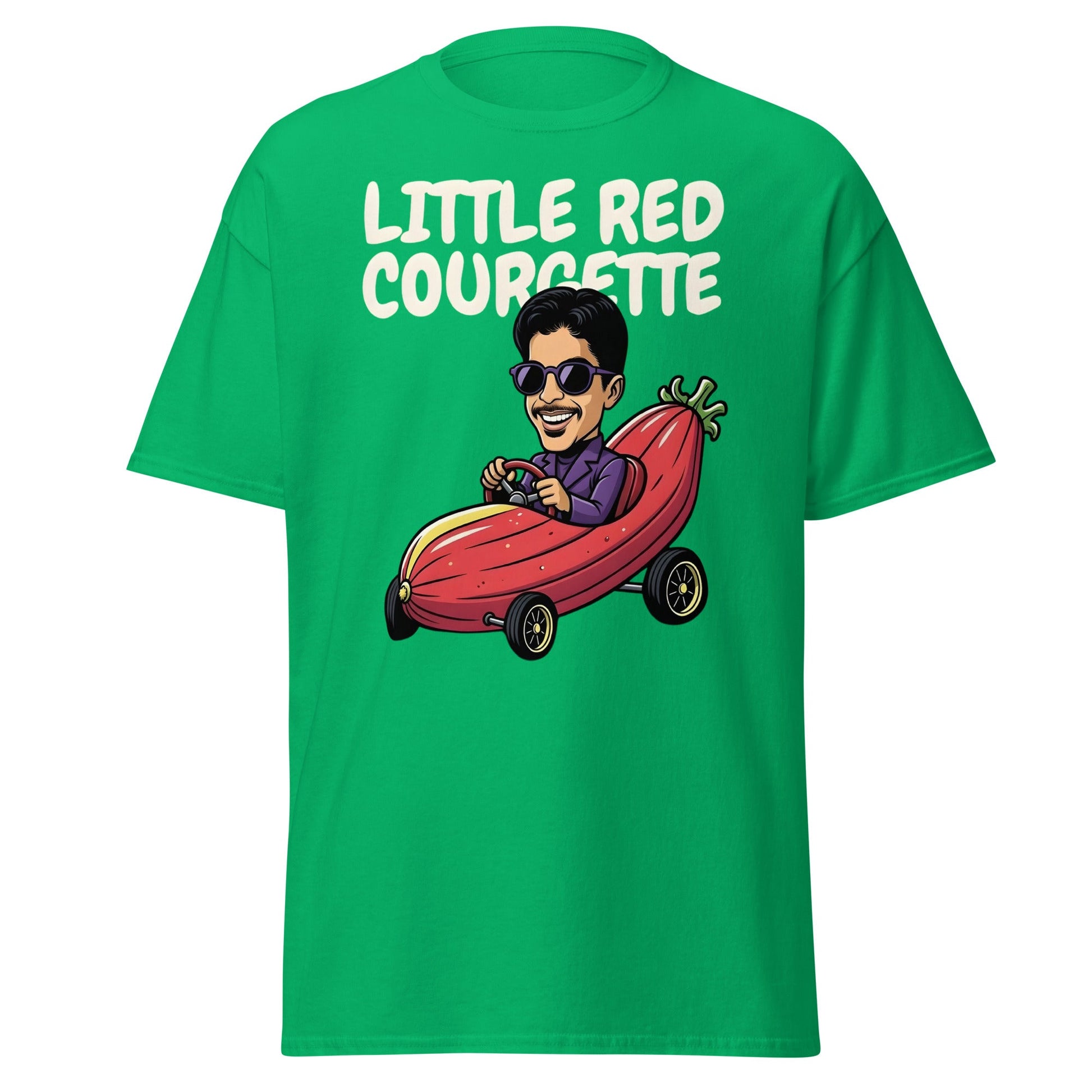 Little Red Courgette T-Shirt | Prince Parody Funny Tee - Irish Green - T-Shirts Online