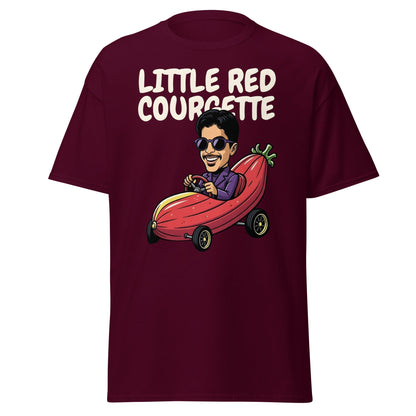 Little Red Courgette T-Shirt | Prince Parody Funny Tee - Maroon - T-Shirts Online