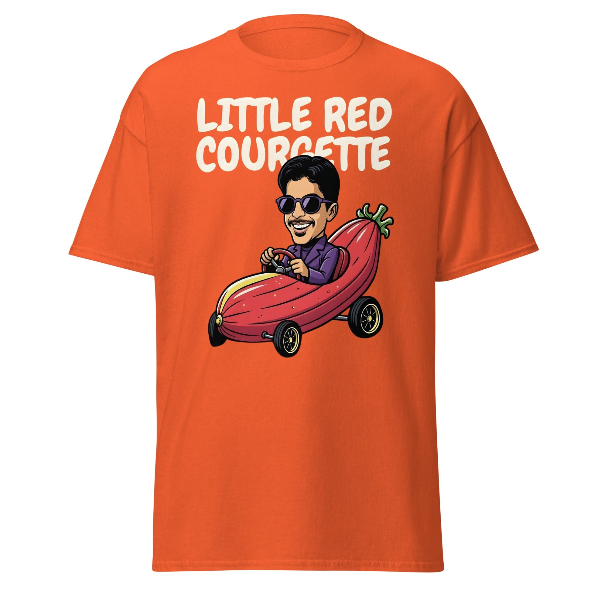 Little Red Courgette T-Shirt | Prince Parody Funny Tee - Orange - T-Shirts Online