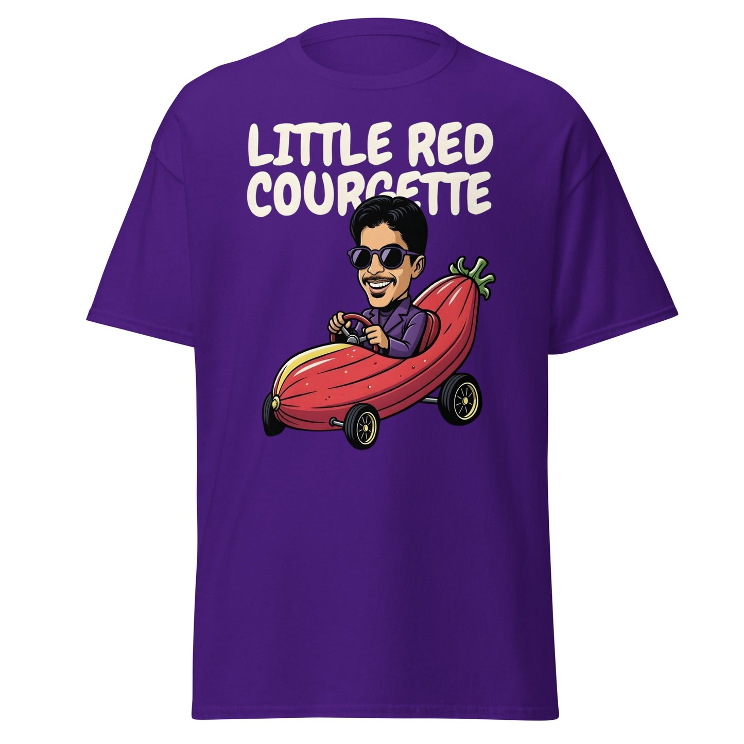 Little Red Courgette T-Shirt | Prince Parody Funny Tee - Purple - T-Shirts Online