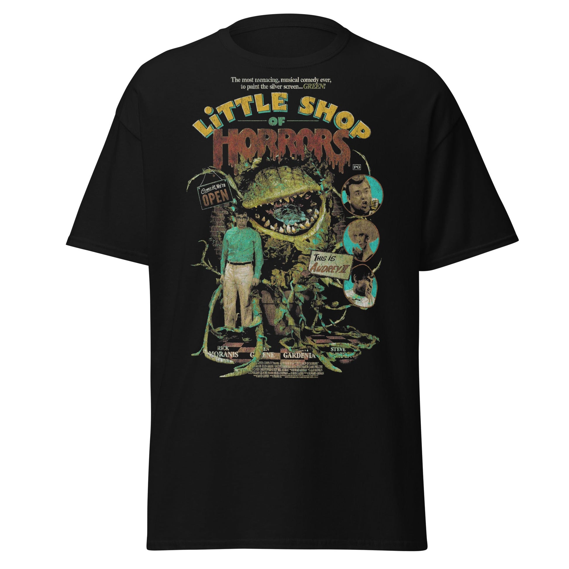 Little Shop of Horrors Audrey II T-Shirt - Mean Green Mother - Black - T-Shirts Online