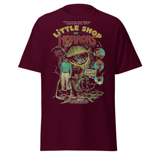 Little Shop of Horrors Audrey II T-Shirt - Mean Green Mother - Maroon - T-Shirts Online
