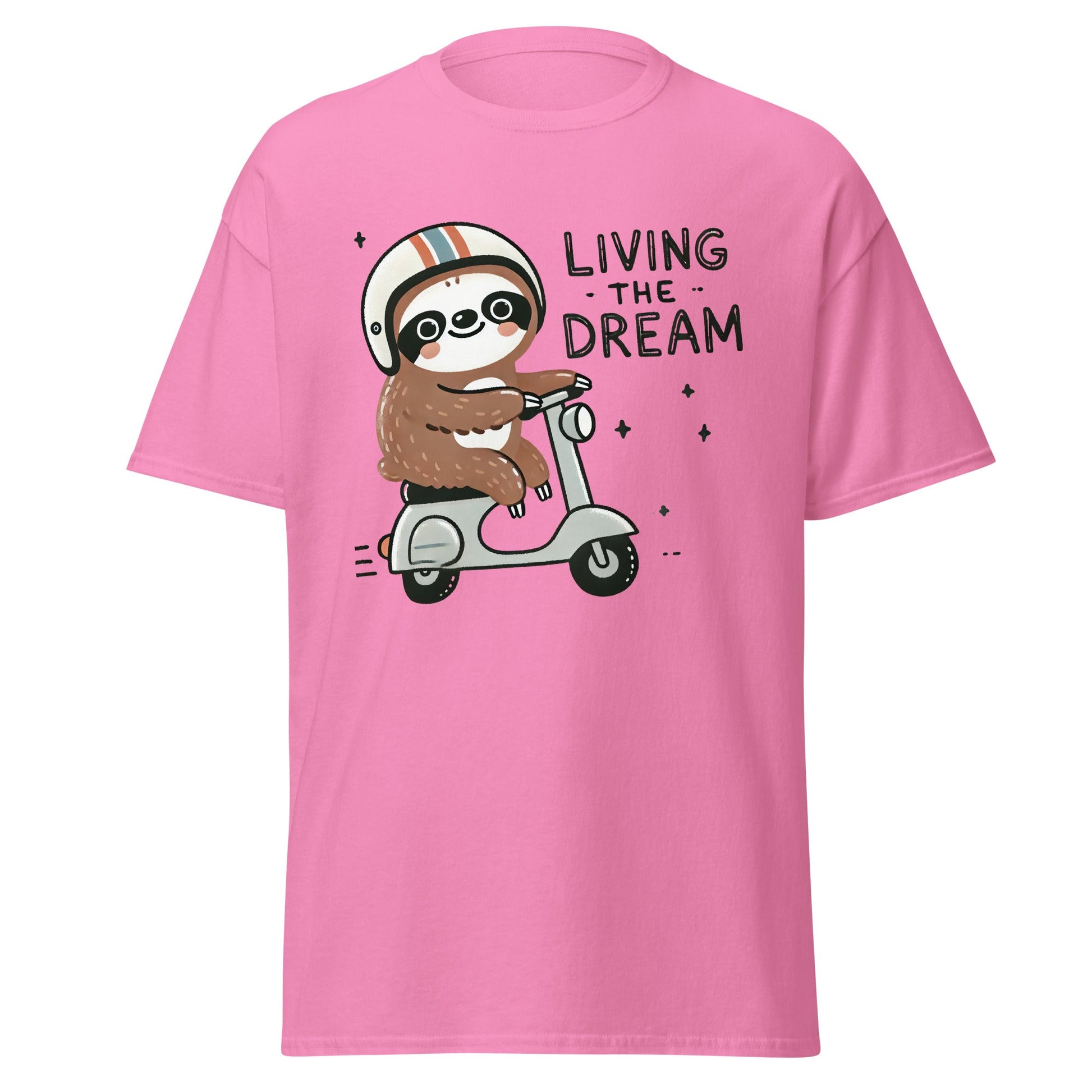 Living the Dream | Sloth T-Shirt - Azalea - T-Shirts Online