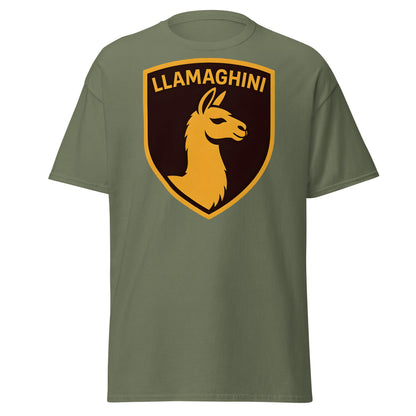 Llamaghini Funny Parody T-Shirt | Luxury Llama Car Tee - Military Green - T-Shirts Online