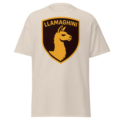 Llamaghini Funny Parody T-Shirt | Luxury Llama Car Tee - Natural - T-Shirts Online