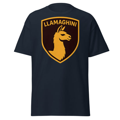 Llamaghini Funny Parody T-Shirt | Luxury Llama Car Tee - Navy - T-Shirts Online