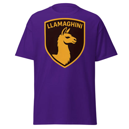 Llamaghini Funny Parody T-Shirt | Luxury Llama Car Tee - Purple - T-Shirts Online