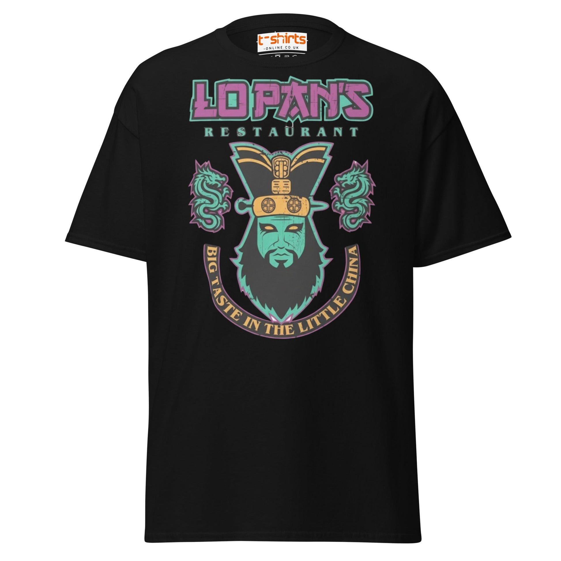Lo Pan’s Restaurant T-Shirt | Retro Big Trouble Parody Tee - Black - T-Shirts Online