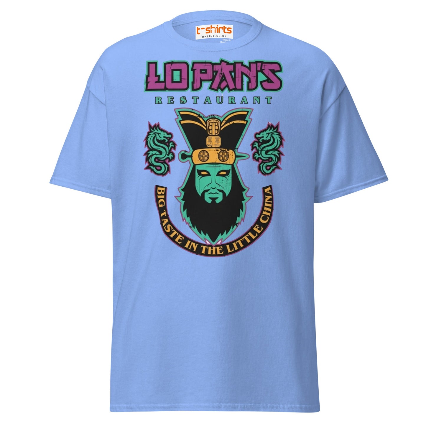 Lo Pan’s Restaurant T-Shirt | Retro Big Trouble Parody Tee - Carolina Blue - T-Shirts Online