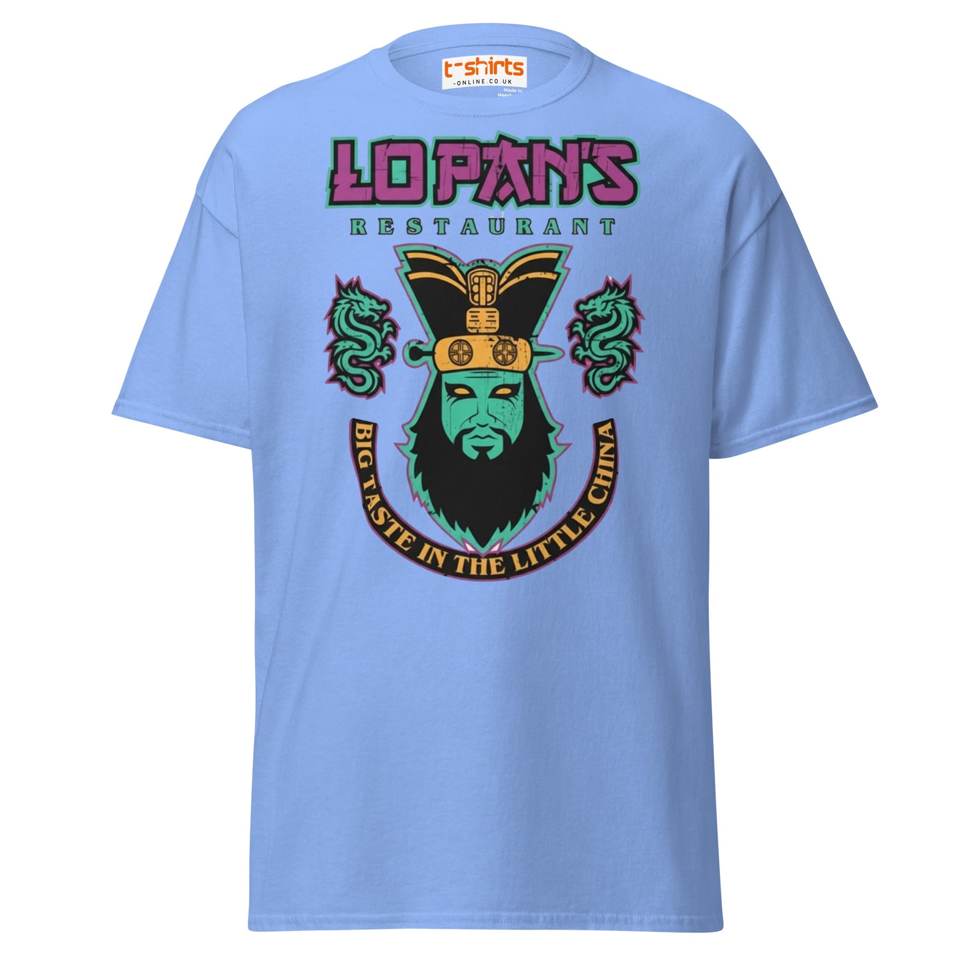 Lo Pan’s Restaurant T-Shirt | Retro Big Trouble Parody Tee - Carolina Blue - T-Shirts Online