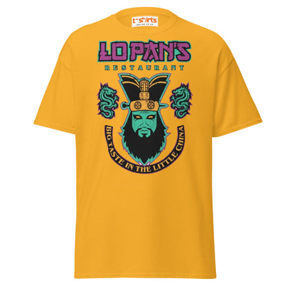 Lo Pan’s Restaurant T-Shirt | Retro Big Trouble Parody Tee - Gold - T-Shirts Online