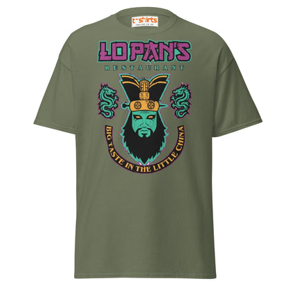 Lo Pan’s Restaurant T-Shirt | Retro Big Trouble Parody Tee - Military Green - T-Shirts Online