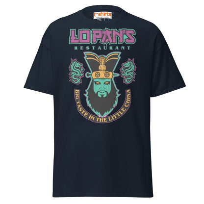 Lo Pan’s Restaurant T-Shirt | Retro Big Trouble Parody Tee - Navy - T-Shirts Online