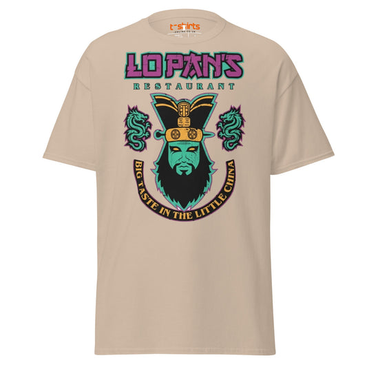 Lo Pan’s Restaurant T-Shirt | Retro Big Trouble Parody Tee - Sand - T-Shirts Online