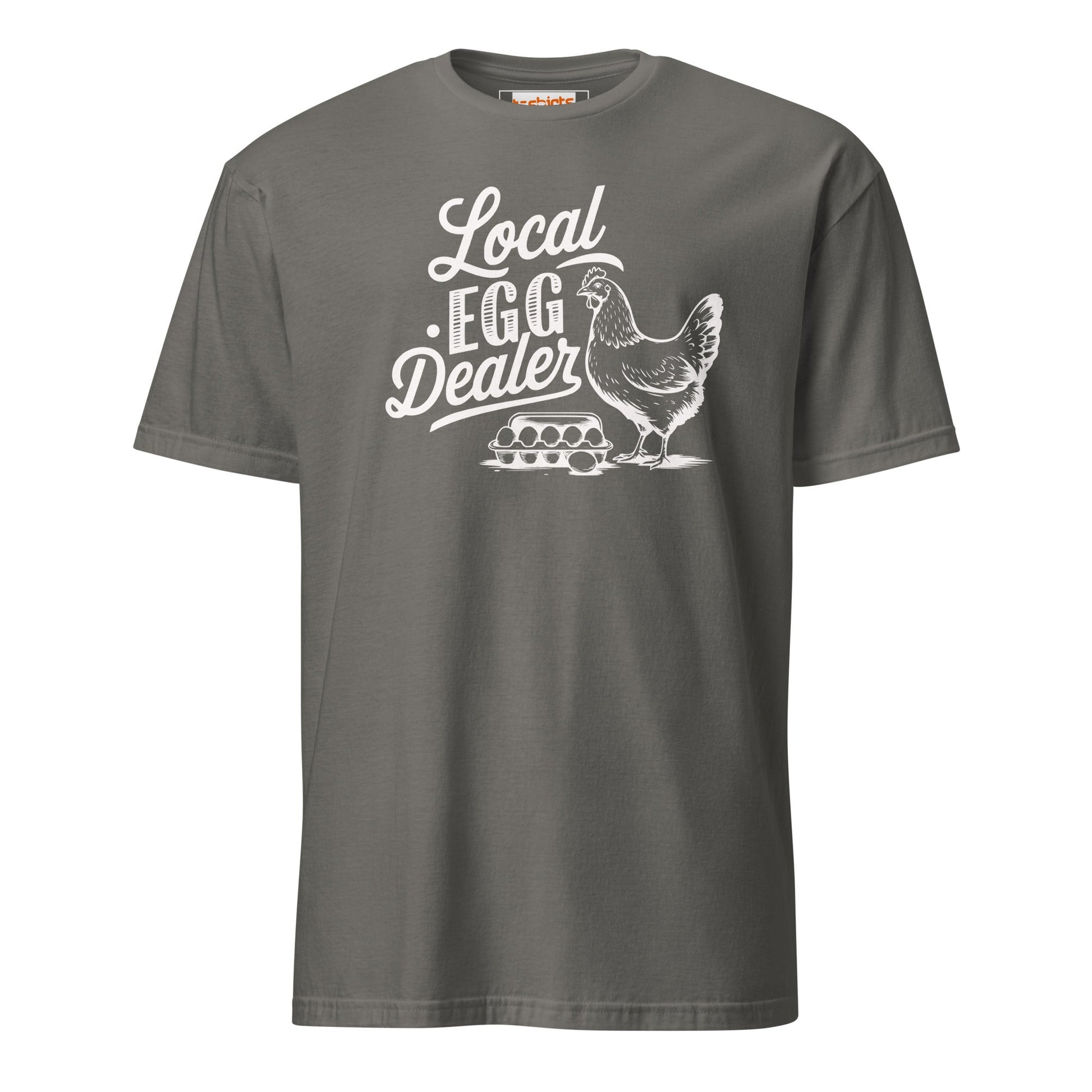 Local Egg Dealer T-Shirt | Farmer Tee - Charcoal - T-Shirts Online