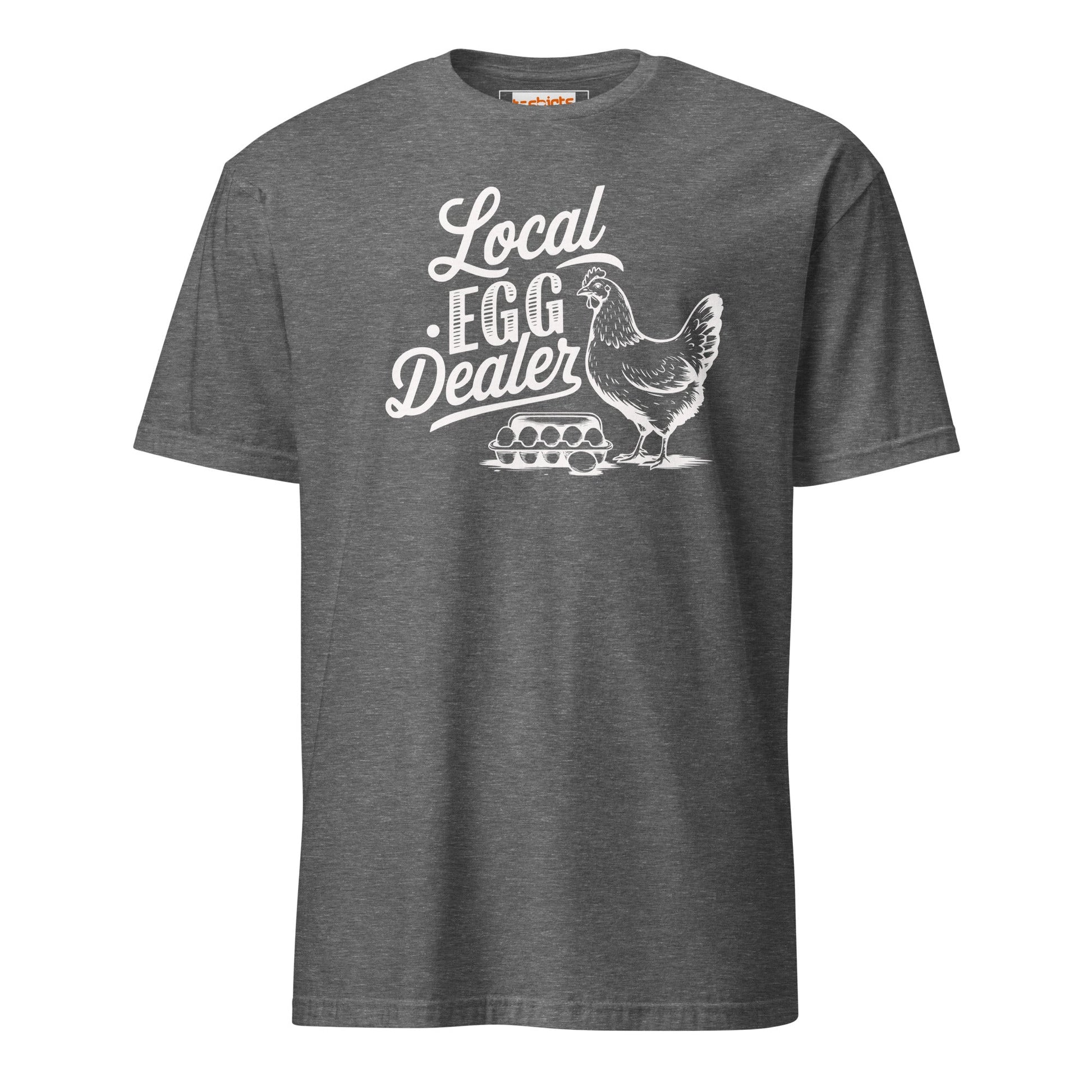 Local Egg Dealer T-Shirt | Farmer Tee - Graphite Heather - T-Shirts Online