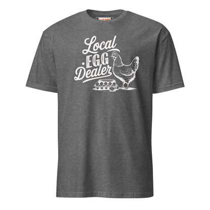 Local Egg Dealer T-Shirt | Farmer Tee - Graphite Heather - T-Shirts Online