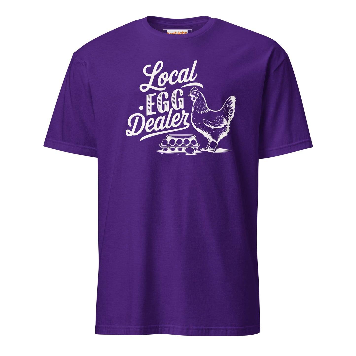 Local Egg Dealer T-Shirt | Farmer Tee - Purple - T-Shirts Online
