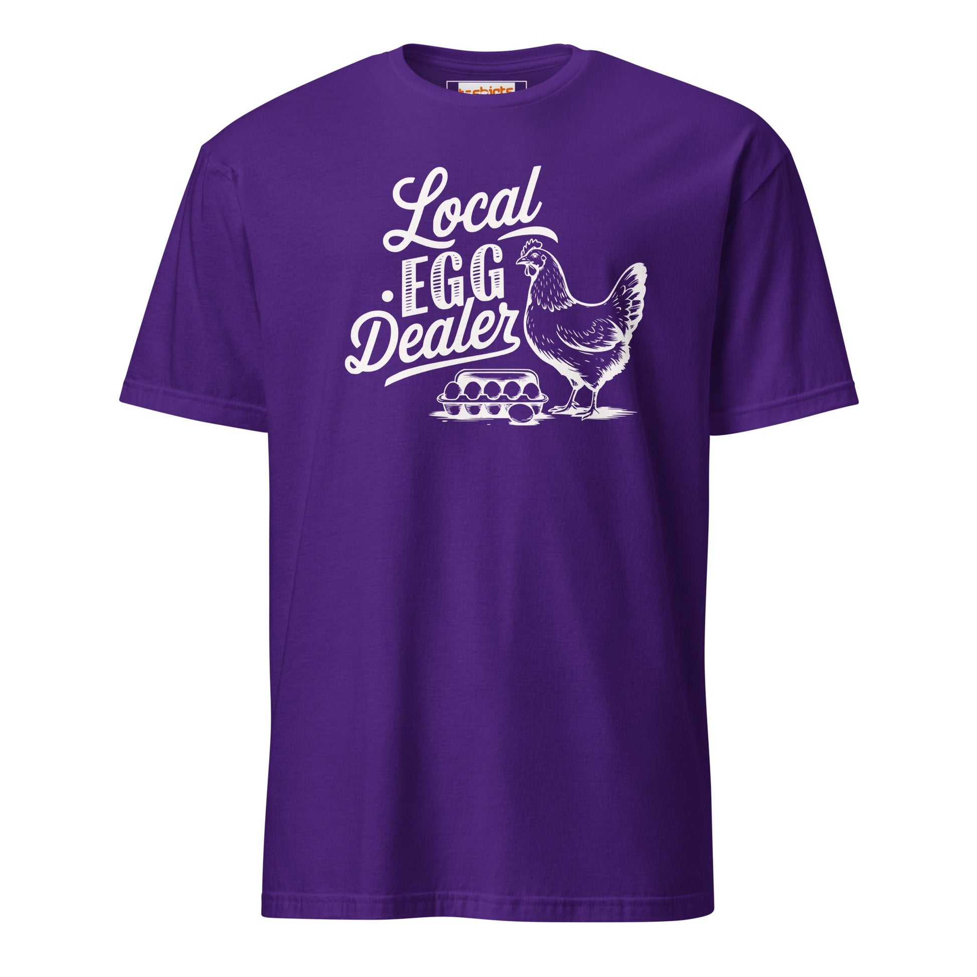 Local Egg Dealer T-Shirt | Farmer Tee - Purple - T-Shirts Online