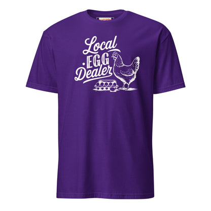 Local Egg Dealer T-Shirt | Farmer Tee - Purple - T-Shirts Online