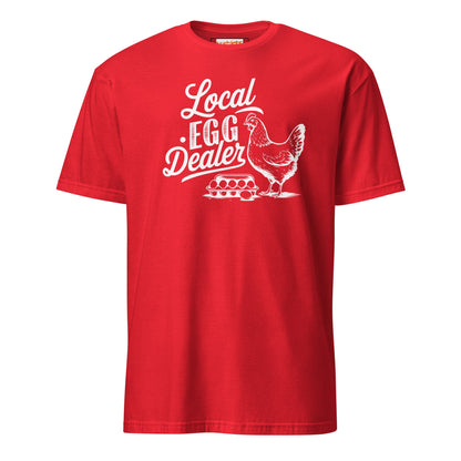 Local Egg Dealer T-Shirt | Farmer Tee - Red - T-Shirts Online