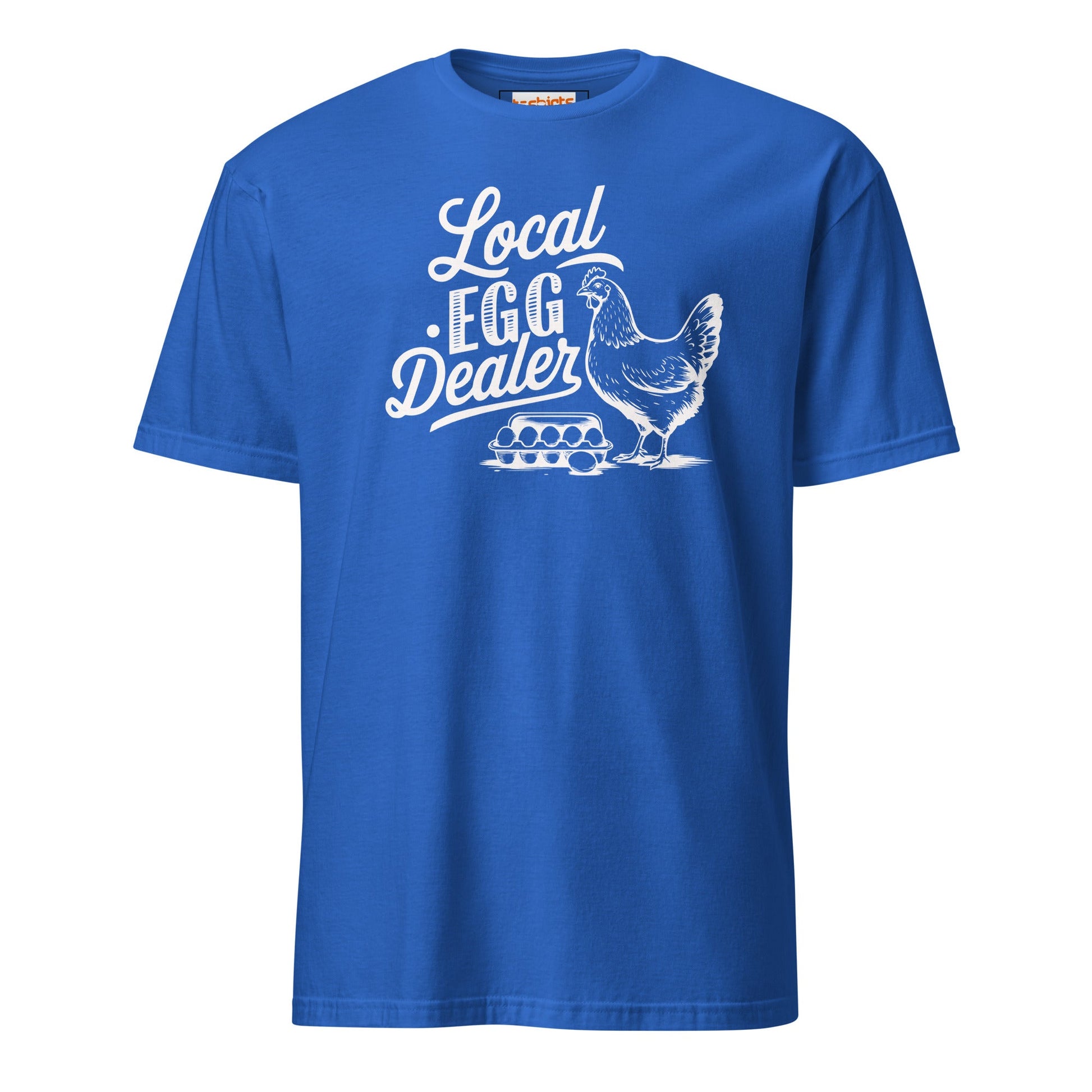 Local Egg Dealer T-Shirt | Farmer Tee - Royal - T-Shirts Online