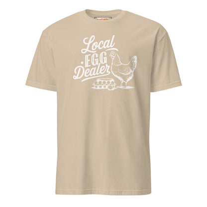 Local Egg Dealer T-Shirt | Farmer Tee - Sand - T-Shirts Online