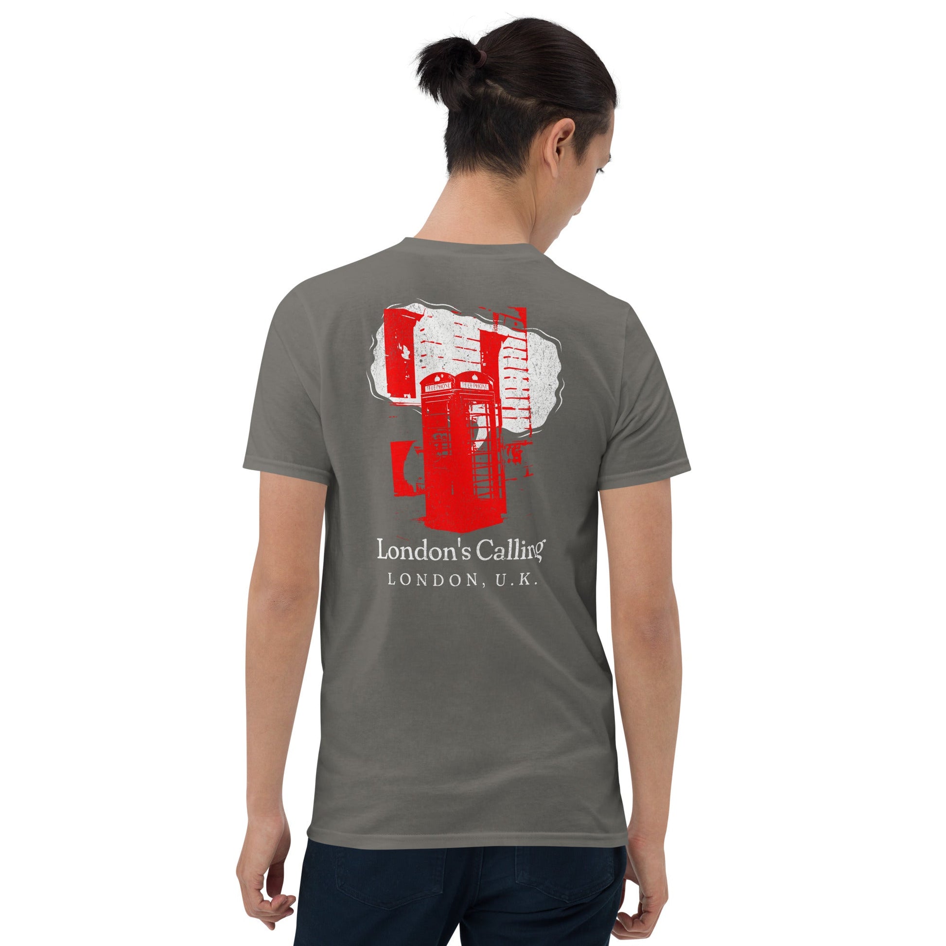 London's Calling T-Shirt | UK Holiday Music T-Shirt - Charcoal - T-Shirts Online