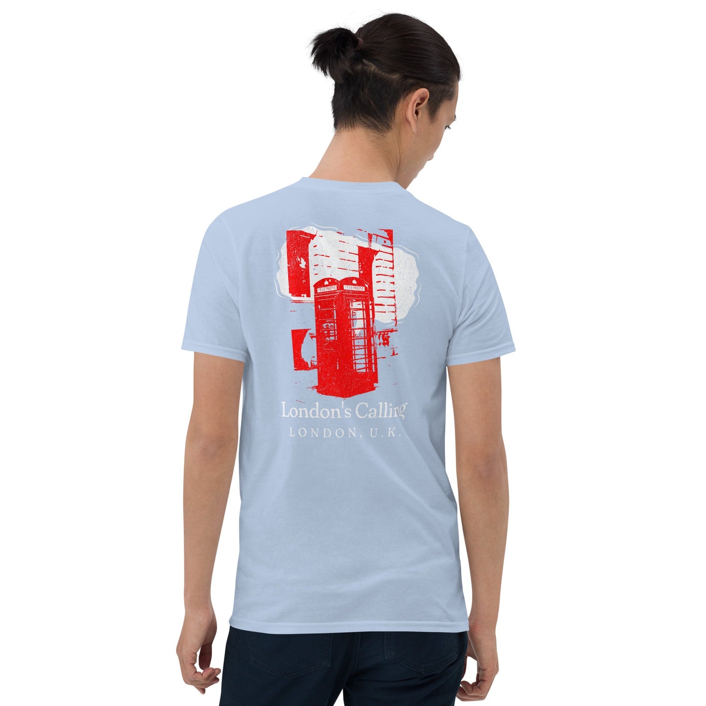 London's Calling T-Shirt | UK Holiday Music T-Shirt - Light Blue - T-Shirts Online