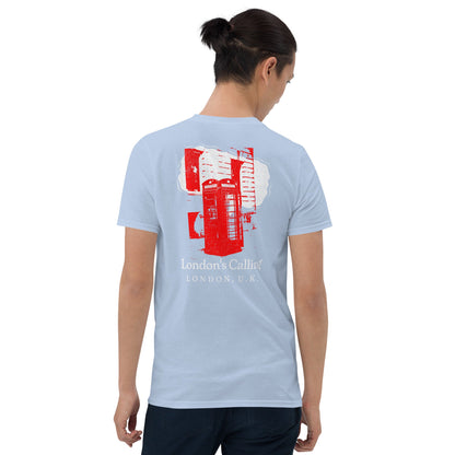 London's Calling T-Shirt | UK Holiday Music T-Shirt - Light Blue - T-Shirts Online