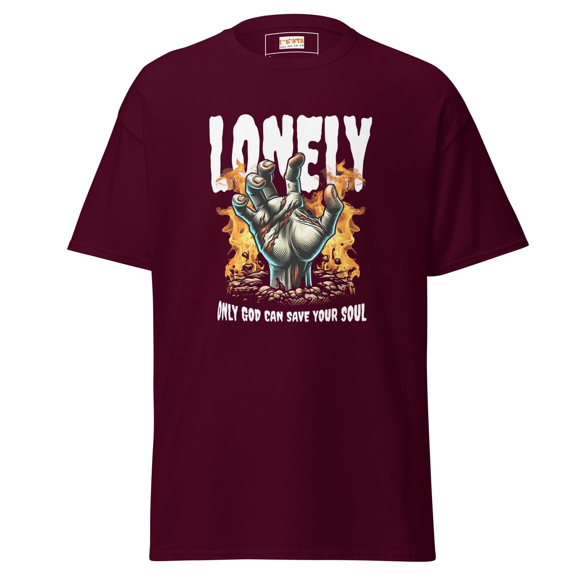 Lonely Zombie | Zombie T-Shirt - Maroon - T-Shirts Online