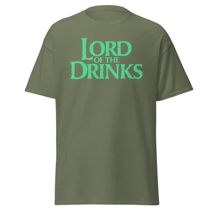 Lord of the Drinks T-Shirt | Funny Fantasy Parody Tee - Military Green - T-Shirts Online