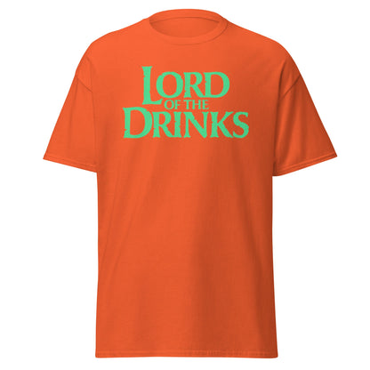 Lord of the Drinks T-Shirt | Funny Fantasy Parody Tee - Orange - T-Shirts Online