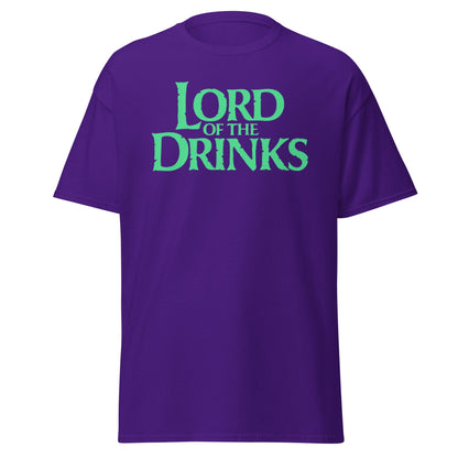 Lord of the Drinks T-Shirt | Funny Fantasy Parody Tee - Purple - T-Shirts Online