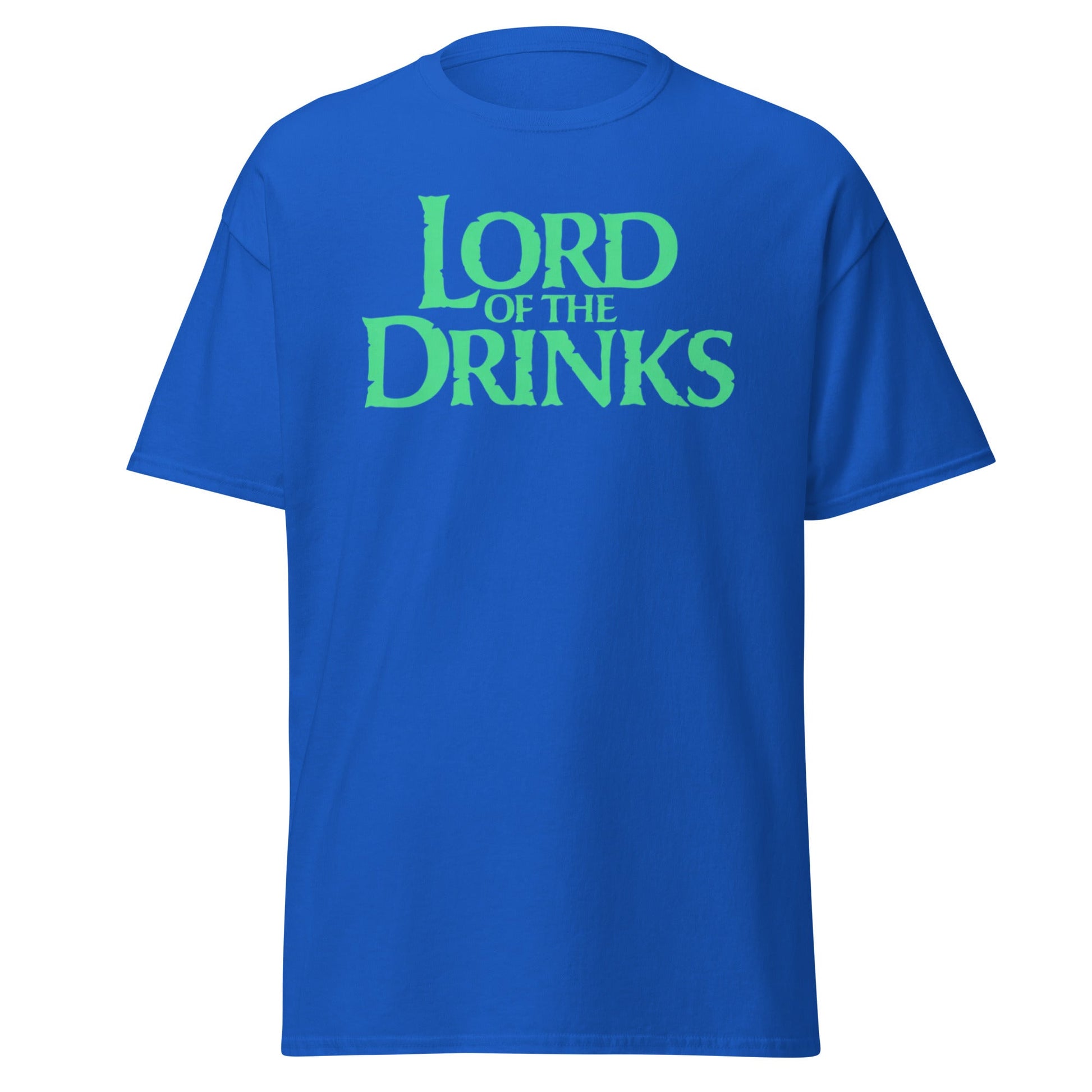 Lord of the Drinks T-Shirt | Funny Fantasy Parody Tee - Royal - T-Shirts Online
