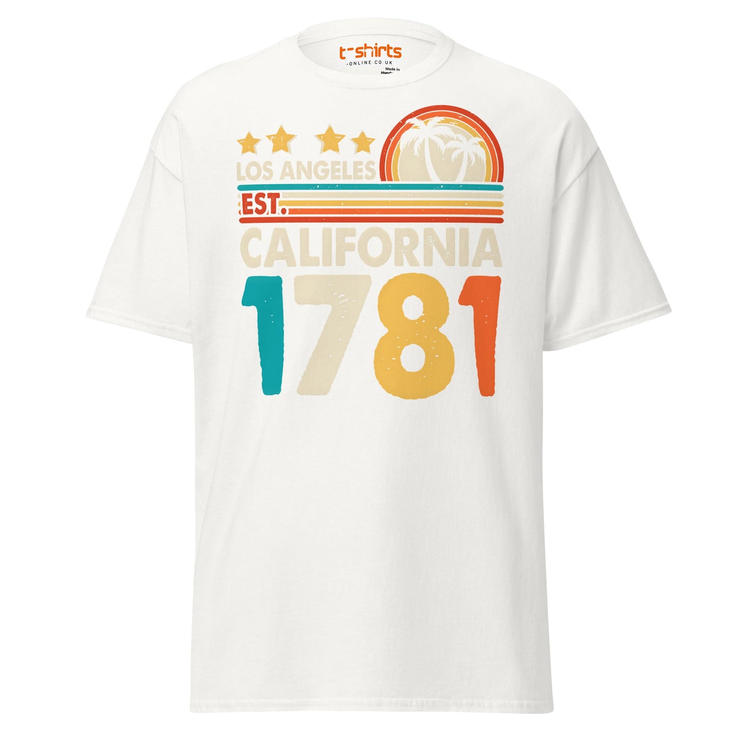 Los Angeles California 1781 T-Shirt – Retro Vintage Tee - White - T-Shirts Online