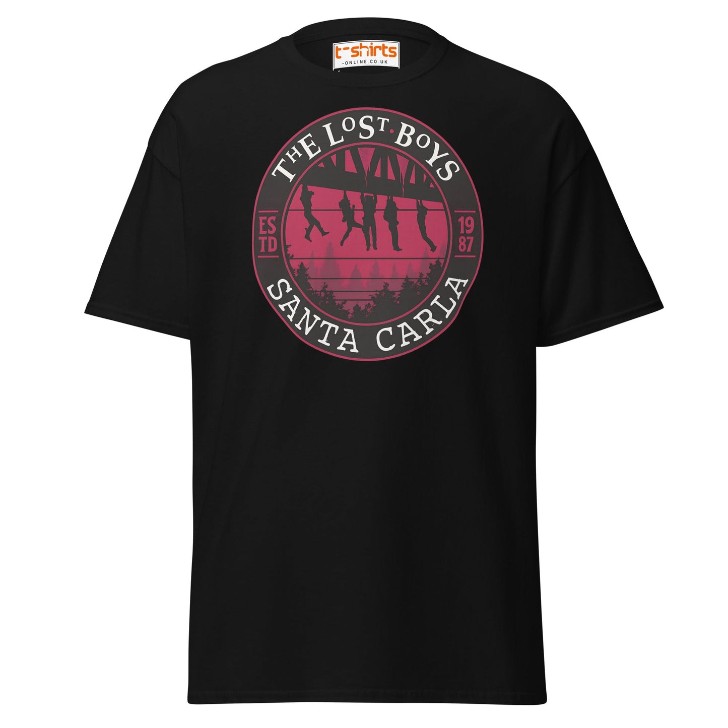Lost Boys Santa Carla T-Shirt | Vintage Horror Movie Tee - Black - T-Shirts Online