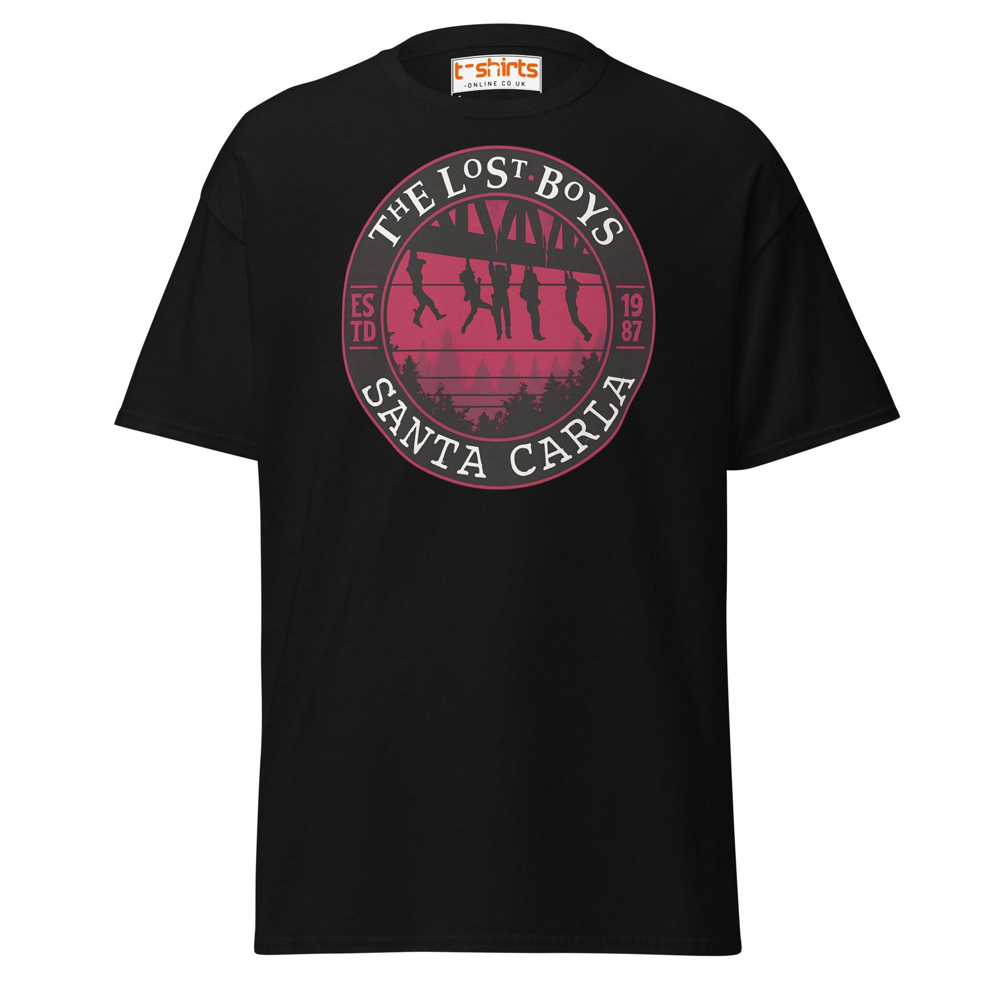 Lost Boys Santa Carla T-Shirt | Vintage Horror Movie Tee - Black - T-Shirts Online